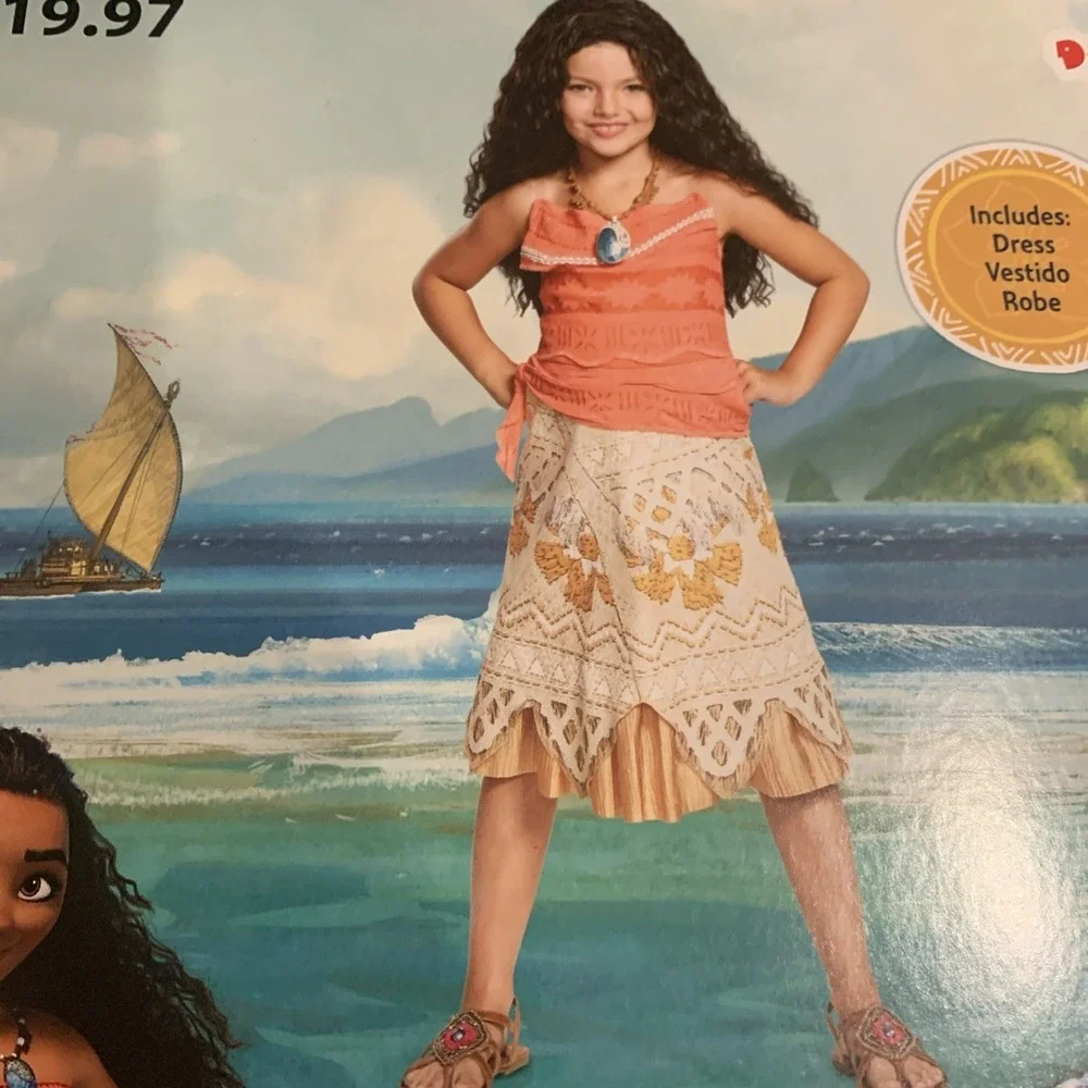 Disney MOANA Classic Costume for Girls Size XS (4/5) Halloween Dress Up Play NEW